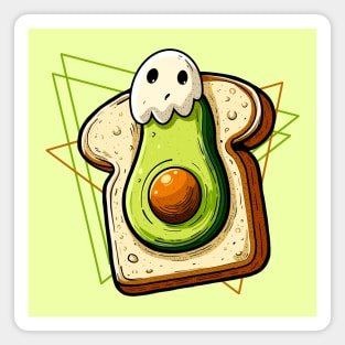 Ghost On Avocado Toast Magnet